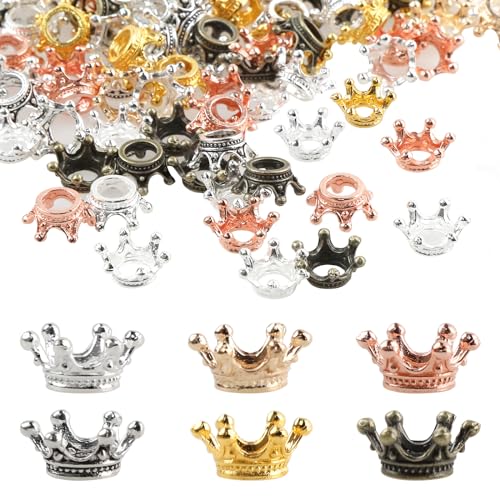 DAJISI 120 Stück Zwischenperlen für Armbänder, Perlen für Armbänder Kronenform 6 Farben Bastelperlen Zum Auffädeln Kronen Basteln für Schmuckherstellung DIY Armbänder Halskette Ohrring und Crafting DAJISI 120 Stück Zwischenperlen für Armbänder, Perlen für Armbänder Kronenform 6 Farben Bastelperlen Zum Auffädeln Kronen Basteln für Schmuckherstellung DIY Armbänder Halskette Ohrring und Crafting von DAJISI