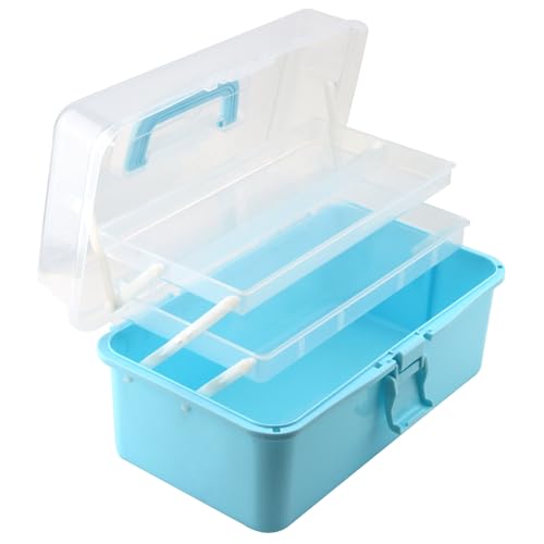 DAKFOOK 3 Regal Mehrzweck Aufbewahrungsbox, Kunststoff Bastelbox Aufbewahrung, Sortierbox, Bastelkoffer Organizer Box, Nähkasten, Toolbox, Angelkoffer, 33 x 20 x 17 cm DAKFOOK 3 Regal Mehrzweck Aufbewahrungsbox, Kunststoff Bastelbox Aufbewahrung, Sortierbox, Bastelkoffer Organizer Box, Nähkasten, Toolbox, Angelkoffer, 33 x 20 x 17 cm von DAKFOOK