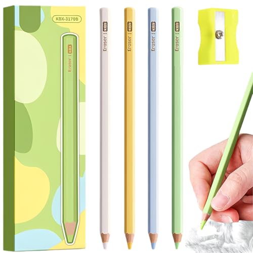 4er-Set Radierstifte, für Detailkorrekturen, Kunstradierer, Präzisionsradierer, Geschenk zum Schulanfang, präzisionsradierer, radiergummi stift von DAKLOP