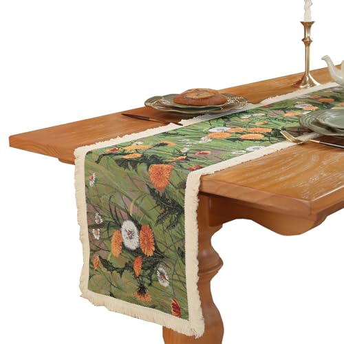 Dandelion Tischläufer Frühling, Baumwollgarn mit Fransen, Grün 30x180cm, tischläufer, tischläufer grün, tischläufer frühling Dandelion Tischläufer Frühling, Baumwollgarn mit Fransen, Grün 30x180cm, tischläufer, tischläufer grün, tischläufer frühling von DAKLOP