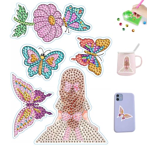 Diamant-Bastelset mit Schmetterling-/Prinzessin-Thema, diamond painting kinder ab 6 Diamant-Bastelset mit Schmetterling-/Prinzessin-Thema, diamond painting kinder ab 6 von DAKLOP