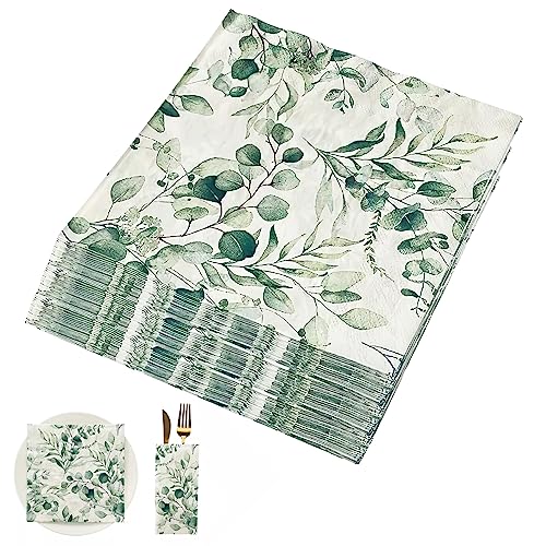 60 Stück Servietten Eukalyptus, Servietten Grün, Party Tischdeko Servietten Hochzeit, Papierserviette Einweg für Taufe Hochzeit Babyparty Konfirmation Garten Hochzeit Party Festliche Anlässe 60 Stück Servietten Eukalyptus, Servietten Grün, Party Tischdeko Servietten Hochzeit, Papierserviette Einweg für Taufe Hochzeit Babyparty Konfirmation Garten Hochzeit Party Festliche Anlässe von DAKLUNAR
