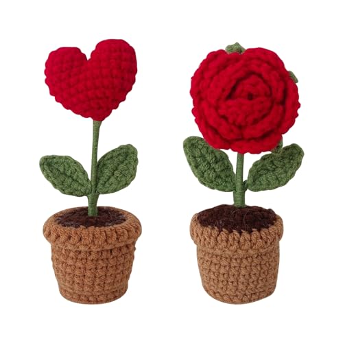 HäKelblumen Gestrickten Kunstblumen Gestrickten Blumen Infinity Rosen Flowers Geschenke Frauen Geburtstagsgeschenk FüR Mama Beste Freundin Geschenke Gifts For Women Ausgefallene Geschenke FüR Frauen von DAKLUNAR