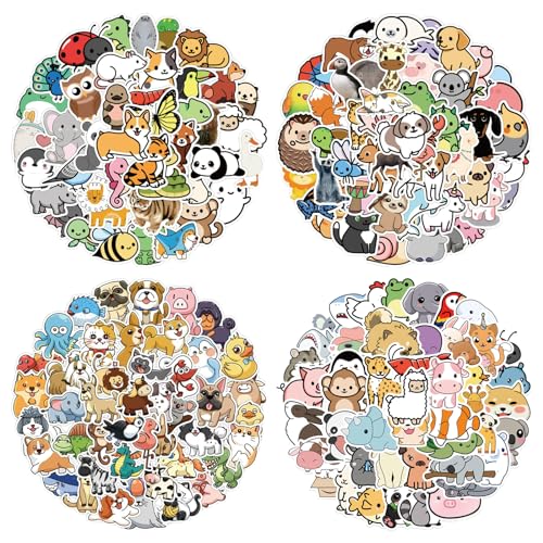200 Stück Tiere Aufkleber Set, Wasserfeste Vinyl Stickers, Cartoon Tier Aufkleber für Kinder, Geschenke, Scrapbooking, Basteln, Tagebuch, Telefon, Laptop 200 Stück Tiere Aufkleber Set, Wasserfeste Vinyl Stickers, Cartoon Tier Aufkleber für Kinder, Geschenke, Scrapbooking, Basteln, Tagebuch, Telefon, Laptop von DALAETUS