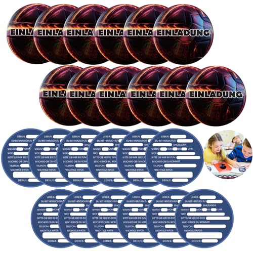 24 Stück Fussball Einladung Set, Fußball Einladungskarten für Kinder, Fussball Einladungskarten Kindergeburtstag, Fußball Themen Geburtstagseinladungen für Geburtstagsfeier-Einladungen 24 Stück Fussball Einladung Set, Fußball Einladungskarten für Kinder, Fussball Einladungskarten Kindergeburtstag, Fußball Themen Geburtstagseinladungen für Geburtstagsfeier-Einladungen von DALAETUS