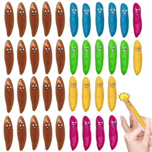 40 Stücke Finger Slingshot Poop für Kinder, Novelty Toys with Fake Poop für School Party Friends Party,, Schleuder Spielzeug Poop für Halloween Party-Mitgebsel, künstliche (5 Farben) von DALAETUS