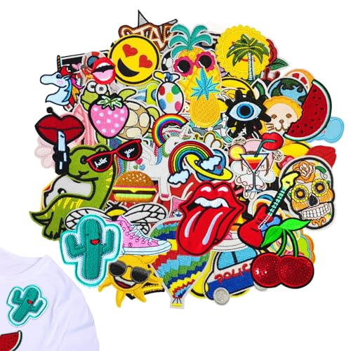 92 Stück Aufnäher, Patches zum Aufbügeln, Bestickte Aufnäher zum Aufnähen für Kleidung, Kleider, Hut, Jeans, DIY Zubehör 92 Stück Aufnäher, Patches zum Aufbügeln, Bestickte Aufnäher zum Aufnähen für Kleidung, Kleider, Hut, Jeans, DIY Zubehör von DALAETUS