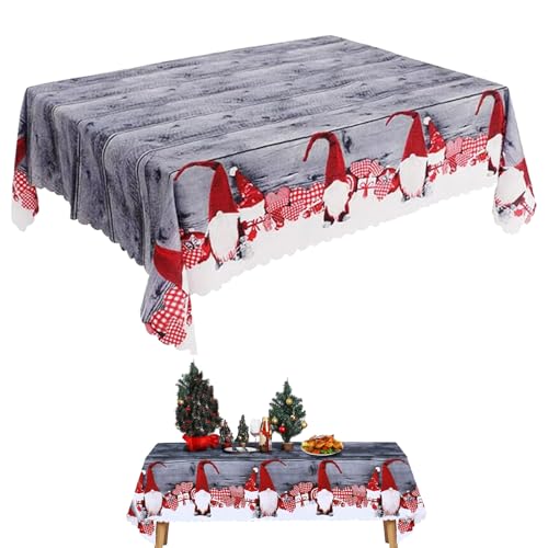 DALAETUS 1 Stück Weihnachtstischdecke, 180 x 150 cm Rechteckige Weihnachten Tischtuch Wasserdichter, Groß Schmutzabweisender Weihnachten Tischläufer für Weihnachten und andere Feiertagsparty DALAETUS 1 Stück Weihnachtstischdecke, 180 x 150 cm Rechteckige Weihnachten Tischtuch Wasserdichter, Groß Schmutzabweisender Weihnachten Tischläufer für Weihnachten und andere Feiertagsparty von DALAETUS