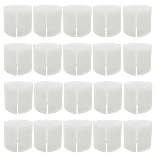 DALAETUS 20 Stück Vorhang-Abstandshalter Set, 4.8cm Länge Abstandshalter Distanzscheibe, Rund Vorhang-Abstandhalter, Abstandshalter aus Kunststoff für Stangen bis 35 mm für Ösenvorhänge (Weiß) von DALAETUS