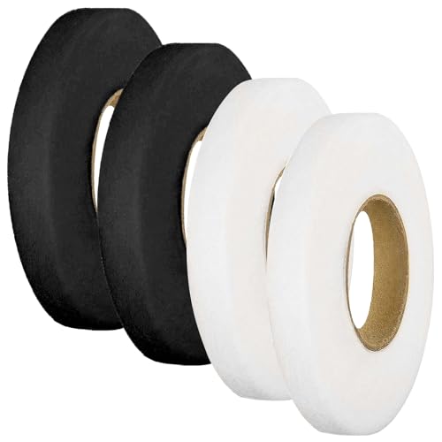 DALAETUS 4 Pack Saumband zum Aufbügeln, Bügelband für Vorhänge, 70 Yards Waschfest Nahtband, 2cm Breites Saumband Ohne Nähen zum Verbinden von Stoffen, Hosen, Vorhängen, Kleidung(Schwarz & Weiß) DALAETUS 4 Pack Saumband zum Aufbügeln, Bügelband für Vorhänge, 70 Yards Waschfest Nahtband, 2cm Breites Saumband Ohne Nähen zum Verbinden von Stoffen, Hosen, Vorhängen, Kleidung(Schwarz & Weiß) von DALAETUS