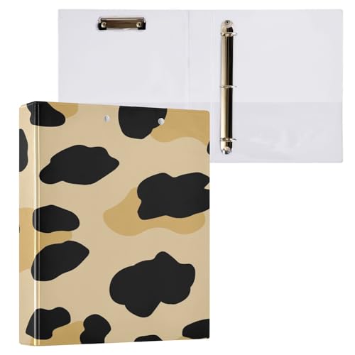 DALAWU Ringbuch mit 3 Ringen, 3,8 cm, mit Klemmbrett für Schul-/Bürobedarf, schwarzer Leopardenmuster, Tierordner, Organizer, hält 200 Blatt, mit Innentaschen DALAWU Ringbuch mit 3 Ringen, 3,8 cm, mit Klemmbrett für Schul-/Bürobedarf, schwarzer Leopardenmuster, Tierordner, Organizer, hält 200 Blatt, mit Innentaschen von DALAWU