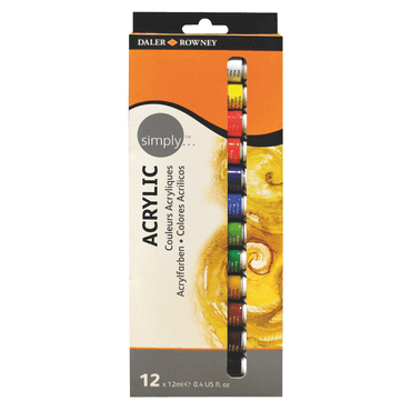 DALER-ROWNEY Acrylfarbe Set - 12x 12 ml sortiert von DALER-ROWNEY