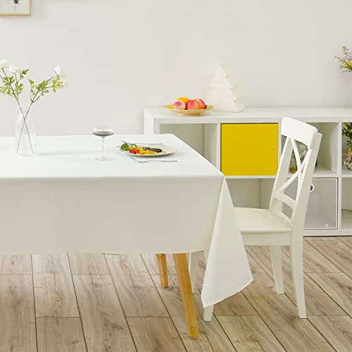 DALINA Textil Tischdecke, schmutzabweisend, rechteckig, aus Polyester, einfarbig, wasserdicht, waschbar, 140 x 180 cm, Ecru von DALINA TEXTIL S.L
