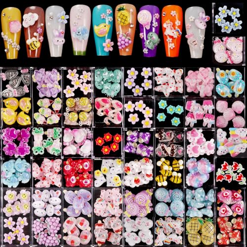 DALOO 250 Stück Nail Art 3D Nail Art Set - Verschiedene Formen und Farben für Acrylnägel und DIY (Nr. 2) von DALOO