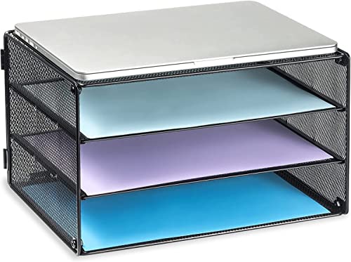 DALTACK Briefablage mit 3 Ebenen, Papier-Organizer, Netz, Metall, Schreibtisch-Organizer für Zuhause und Büro, schwarz DALTACK Briefablage mit 3 Ebenen, Papier-Organizer, Netz, Metall, Schreibtisch-Organizer für Zuhause und Büro, schwarz von DALTACK