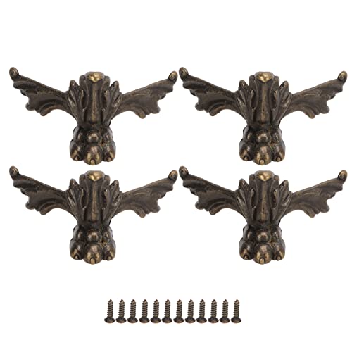 DANAIXZ 4pcs Holzkastenfüße, Vintage Möbelbeine, Zinklegungsschachtel mit Schrauben, Schrankboden Ecken schützen DANAIXZ 4pcs Holzkastenfüße, Vintage Möbelbeine, Zinklegungsschachtel mit Schrauben, Schrankboden Ecken schützen von DANAIXZ