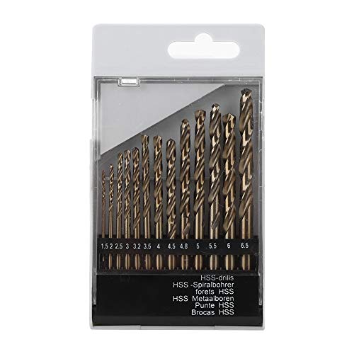 DANAIXZ Twisted Drill Bit Set Hochgeschwindigkeitsstahl HSS CO Langlebige 13pcs Präzisionsbohrwerkzeuge für Metallholzholz Kunststoff Professioneller Verwendung von DANAIXZ
