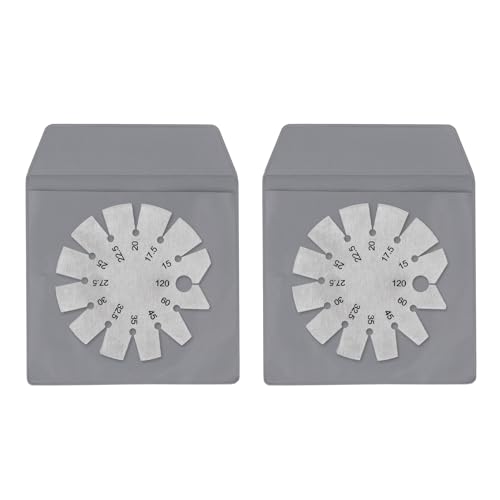 Schrägauslese Stahl Axt Winkel 12 gemeinsame Winkel Messwerkzeug für Holzbearbeitungswerkzeuge Meißel Flugzeuge gouges Proof Compact 70 mm Durchmesser 2pcs von DANAIXZ