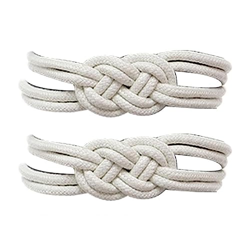 Vorhang-Raffhalter, 2 Stück, magnetische Vorhanghaken, geflochtene Seilrücken, Schnalle, Clips, Halter, Vorhang-Raffhalter, Weiß Vorhang-Raffhalter, 2 Stück, magnetische Vorhanghaken, geflochtene Seilrücken, Schnalle, Clips, Halter, Vorhang-Raffhalter, Weiß von DANETI