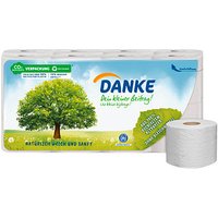 DANKE Toilettenpapier 3-lagig Recyclingpapier, 16 Rollen von DANKE