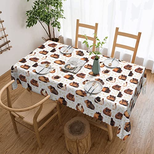 Meerschweinchen-Tischdecke, rechteckig, 182,9 x 137,2 cm, für Küche, Esszimmer, Party, Urlaub, Weihnachten, Buffet von DANLIM