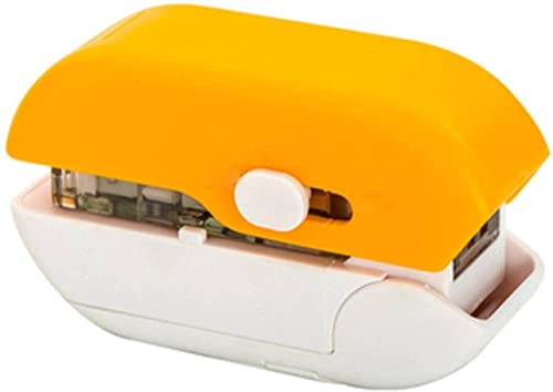 DANNMPX Hefter Hefter, Buch- Und Papierbindehefter, Multifunktionale, Tragbare, Klammerlose Hefterpresse, Stanzmaschine Tacker BüRo(A-Orange) von DANNMPX