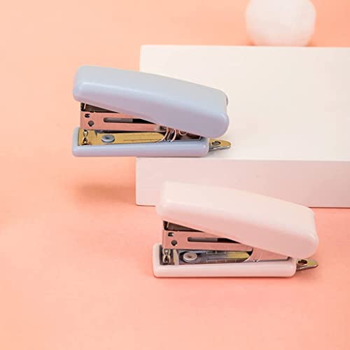 DANNMPX Hefter Kleiner Hefter Mit Klammerentferner, 12 Blatt Kapazität for Home Office, Desktop Und Studentenschule, Niedlicher Hefter, 2,3 X 1,3 Zoll Tacker BüRo(2000 Staples) von DANNMPX