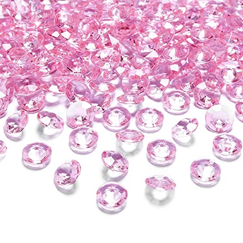 DANS 4000 Rosa Diamanten Konfetti Hochzeit Kristall Acryl Strass Vase Füllung für Tischdekoration Hochzeitsdekoration Brautdusche Dekoration Vase Perlen (3mm,6mm,10mm) von DANS