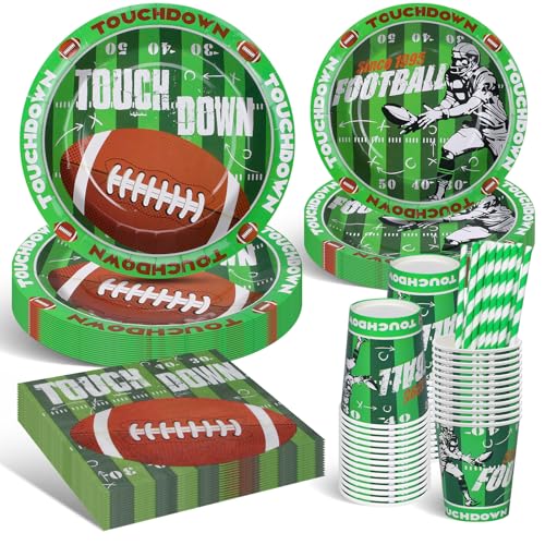 DANXIAN American Football Party Geschirr Set, Super Bowl Deko 2025 - XXL Set zur Superbowl Party, Fussball Geburtstag Deko Set für Geburtstagsdeko Junge Mädchen Partys 20 Gäste DANXIAN American Football Party Geschirr Set, Super Bowl Deko 2025 - XXL Set zur Superbowl Party, Fussball Geburtstag Deko Set für Geburtstagsdeko Junge Mädchen Partys 20 Gäste von DANXIAN