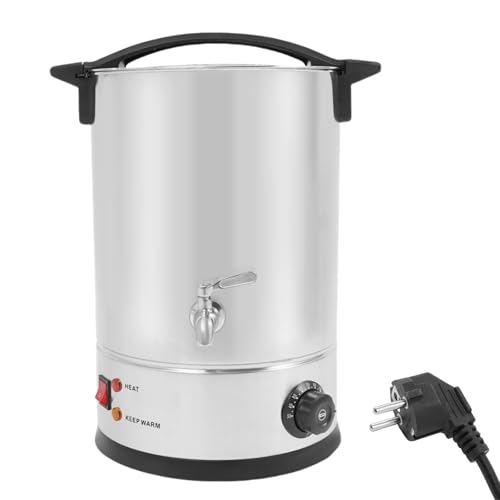 DAOHHFO Wachsschmelzer für Kerzen 12L Elektrischer Kerzenherstellung, 1800W Wachsschmelzgerät Kerzenherstellungsmaschine, Temperatur einstellbar von 30-110°C, DIY Kerzenherstellung Kit (Silber) von DAOHHFO