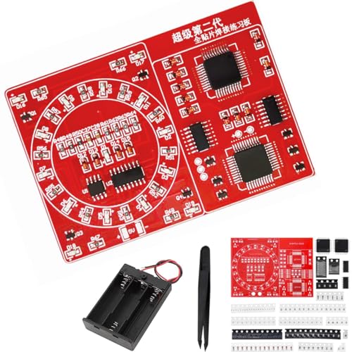 DAOKAI DIY SMD/SMT Komponenten Übungsbrett Löten Praxis Kit Drehscheibe fließendes Wasser Lampe DIY Löten Skill Training Board für Wettbewerb Experiment, 5V DAOKAI DIY SMD/SMT Komponenten Übungsbrett Löten Praxis Kit Drehscheibe fließendes Wasser Lampe DIY Löten Skill Training Board für Wettbewerb Experiment, 5V von DAOKAI