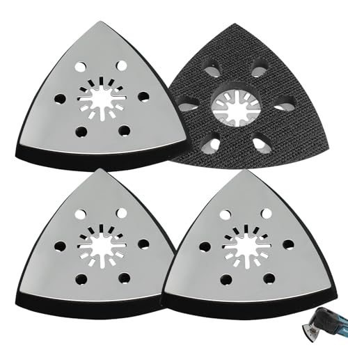 4 Stück 90mm Dreieck Schleifteller丨 Multitool Schleifplatter丨 Schleifpad für Dreieckschleifer丨Schleifen in Ecken 丨Effizient Ohne tote Ecken 4 Stück 90mm Dreieck Schleifteller丨 Multitool Schleifplatter丨 Schleifpad für Dreieckschleifer丨Schleifen in Ecken 丨Effizient Ohne tote Ecken von DAOOZHU