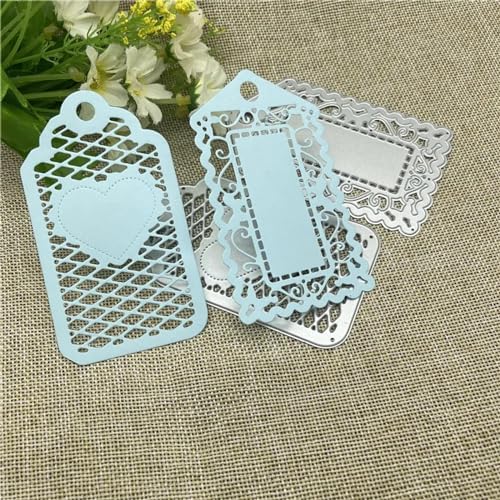 10,4 x 5,8 cm Etiketten-Set, Metall-Stanzformen, Schablone, Scrapbooking, Fotoalbum, Kartenherstellung, Bastelzubehör 10,4 x 5,8 cm Etiketten-Set, Metall-Stanzformen, Schablone, Scrapbooking, Fotoalbum, Kartenherstellung, Bastelzubehör von DAOTUNGWDHUO