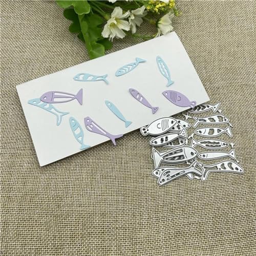 11,1 x 7,1 cm Fisch-Set, Metall-Stanzformen für Scrapbooking, dekorative Prägeschablone, Kartenherstellung 11,1 x 7,1 cm Fisch-Set, Metall-Stanzformen für Scrapbooking, dekorative Prägeschablone, Kartenherstellung von DAOTUNGWDHUO
