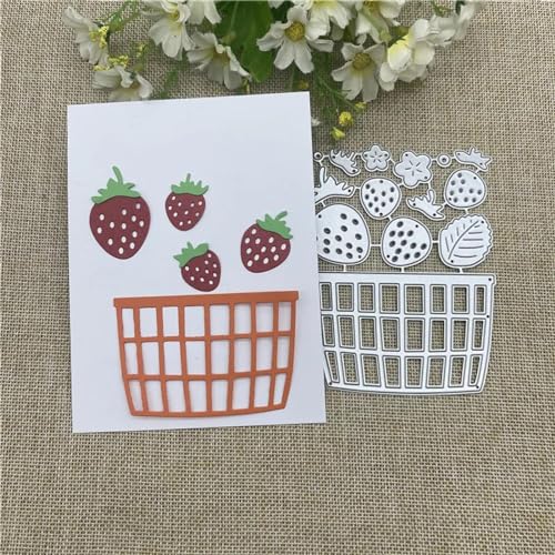 11,5 x 8,7 cm, Erdbeerrahmen, Spitze, Metall-Stanzformen für Scrapbooking, dekorative Prägeschablone, Kartenherstellung 11,5 x 8,7 cm, Erdbeerrahmen, Spitze, Metall-Stanzformen für Scrapbooking, dekorative Prägeschablone, Kartenherstellung von DAOTUNGWDHUO