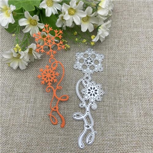 12,4 x 4,2 cm Schneeflocken-Rahmen, Metall, Stanzformen für Scrapbooking, dekorative Prägeschablone, Kartenherstellung 12,4 x 4,2 cm Schneeflocken-Rahmen, Metall, Stanzformen für Scrapbooking, dekorative Prägeschablone, Kartenherstellung von DAOTUNGWDHUO