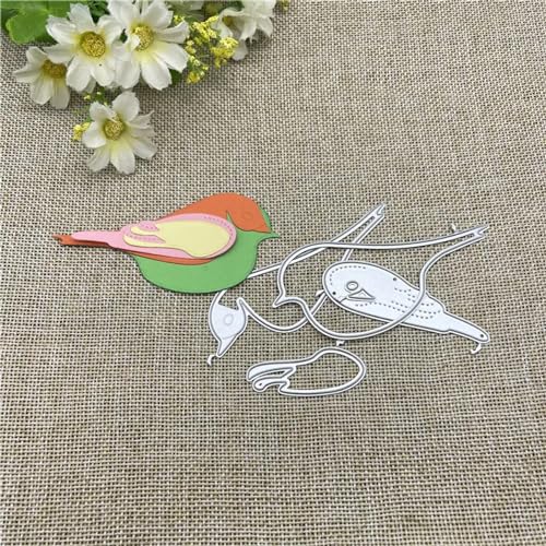 12,6 x 5,4 cm Vogel-Bastelrahmen, Metall-Stanzformen für Scrapbooking, dekorative Prägeschablone, Kartenherstellung von DAOTUNGWDHUO