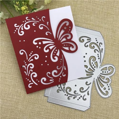 13,7 x 10,7 cm Schmetterling Umschlag Grußkarte Metall Stanzformen Schablone Scrapbooking Fotoalbum Papierprägung Handwerk Kartenherstellung Zubehör 13,7 x 10,7 cm Schmetterling Umschlag Grußkarte Metall Stanzformen Schablone Scrapbooking Fotoalbum Papierprägung Handwerk Kartenherstellung Zubehör von DAOTUNGWDHUO