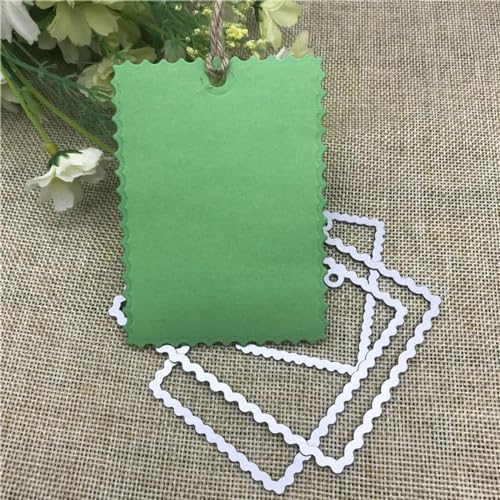 3 Stück 7,1 x 9,6 cm Etikettenrahmen-Set, Metall-Stanzformen für Scrapbooking, dekorative Prägeschablone, Kartenherstellung 3 Stück 7,1 x 9,6 cm Etikettenrahmen-Set, Metall-Stanzformen für Scrapbooking, dekorative Prägeschablone, Kartenherstellung von DAOTUNGWDHUO