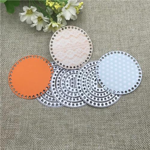 6,5 x 6,5 cm Spitzen-Rundanzug-Stempel, Metall-Stanzformen für Scrapbooking, dekorative Prägeschablone, Kartenherstellung 6,5 x 6,5 cm Spitzen-Rundanzug-Stempel, Metall-Stanzformen für Scrapbooking, dekorative Prägeschablone, Kartenherstellung von DAOTUNGWDHUO