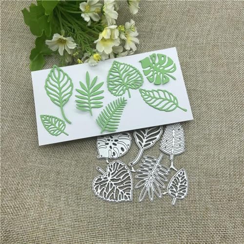 7 Stück 10,5 x 9,2 cm Blätter-Karten-Stanzformen Schablonen für Scrapbooking, dekorative Prägeschablone, Kartenherstellung 7 Stück 10,5 x 9,2 cm Blätter-Karten-Stanzformen Schablonen für Scrapbooking, dekorative Prägeschablone, Kartenherstellung von DAOTUNGWDHUO