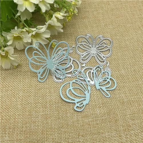 8,1 x 7,6 cm Schmetterlings-Spitzen-Metall-Stanzformen für Scrapbooking, dekorative Prägeschablone, Kartenherstellungszubehör 8,1 x 7,6 cm Schmetterlings-Spitzen-Metall-Stanzformen für Scrapbooking, dekorative Prägeschablone, Kartenherstellungszubehör von DAOTUNGWDHUO