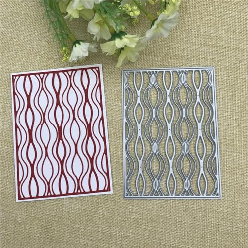 8,5 x 11,5 cm, gewellter rechteckiger Rahmen, Metall, Stanzformen für Kartenherstellung, Prägung, Papierstempel, Basteln, Kartenherstellung 8,5 x 11,5 cm, gewellter rechteckiger Rahmen, Metall, Stanzformen für Kartenherstellung, Prägung, Papierstempel, Basteln, Kartenherstellung von DAOTUNGWDHUO