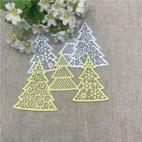 9,1 x 14,3 cm Weihnachtsbaum-Rahmen-Hintergrund, Metall-Stanzformen für Scrapbooking, dekorative Prägeschablone, Kartengestaltung von DAOTUNGWDHUO