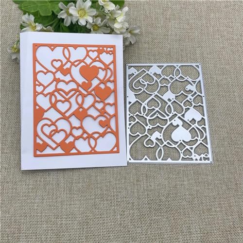 9,5 x 12,7 cm Herzrahmen, Metall-Stanzformen für Scrapbooking, dekorative Prägeschablone, Kartenherstellung 9,5 x 12,7 cm Herzrahmen, Metall-Stanzformen für Scrapbooking, dekorative Prägeschablone, Kartenherstellung von DAOTUNGWDHUO