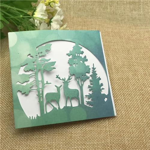 9,9 x 7,8 cm großer Weihnachtsbaum mit Hirschrahmen, Metall-Stanzformen für Scrapbooking, Alben, Papierkarten, Kartenherstellung 9,9 x 7,8 cm großer Weihnachtsbaum mit Hirschrahmen, Metall-Stanzformen für Scrapbooking, Alben, Papierkarten, Kartenherstellung von DAOTUNGWDHUO