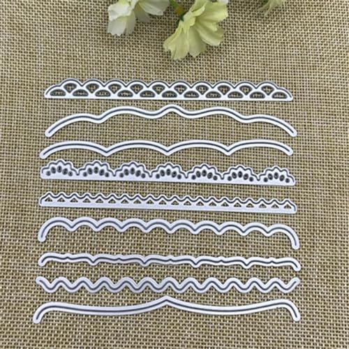 9 Stück 11,8 x 11,9 cm dekorative Karten Metall-Stanzformen Schablonen für Scrapbooking, Fotoalbum, Prägung, Papierbasteln, Kartenherstellung von DAOTUNGWDHUO