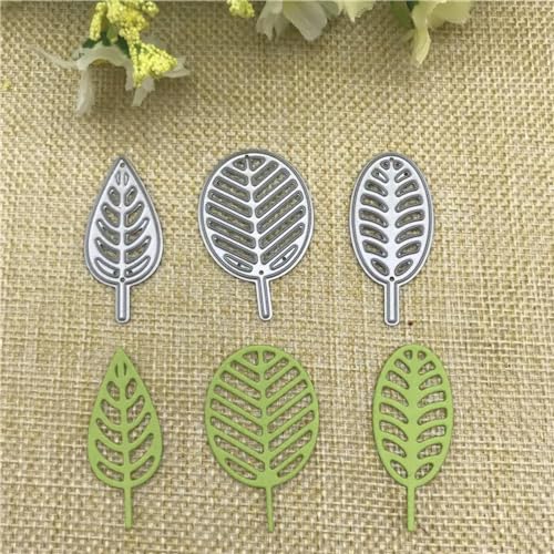 Metall-Stanzformen, 2,5 x 3,9 cm, Blattbaum, Schablone, Scrapbooking, Fotoalbum, Karten, Papierprägung, Kartenherstellung, 3 Stück Metall-Stanzformen, 2,5 x 3,9 cm, Blattbaum, Schablone, Scrapbooking, Fotoalbum, Karten, Papierprägung, Kartenherstellung, 3 Stück von DAOTUNGWDHUO