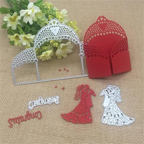 Metall-Stanzformen, Schablone, Scrapbooking, Fotoalbum, Karten, Papierprägung, Basteln, Kartenherstellung, 10,3 x 16,3 cm, 3 Stück Metall-Stanzformen, Schablone, Scrapbooking, Fotoalbum, Karten, Papierprägung, Basteln, Kartenherstellung, 10,3 x 16,3 cm, 3 Stück von DAOTUNGWDHUO