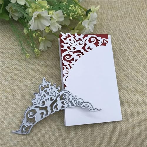 Metall-Stanzformen mit Blumenrahmen, Schablonen für Scrapbooking, dekorative Prägeschablone, Kartenherstellung, 5 x 11,1 cm Metall-Stanzformen mit Blumenrahmen, Schablonen für Scrapbooking, dekorative Prägeschablone, Kartenherstellung, 5 x 11,1 cm von DAOTUNGWDHUO